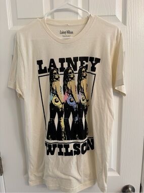 Lainey Wilson Graphic Tee - Cream with Black & Pastel Pop